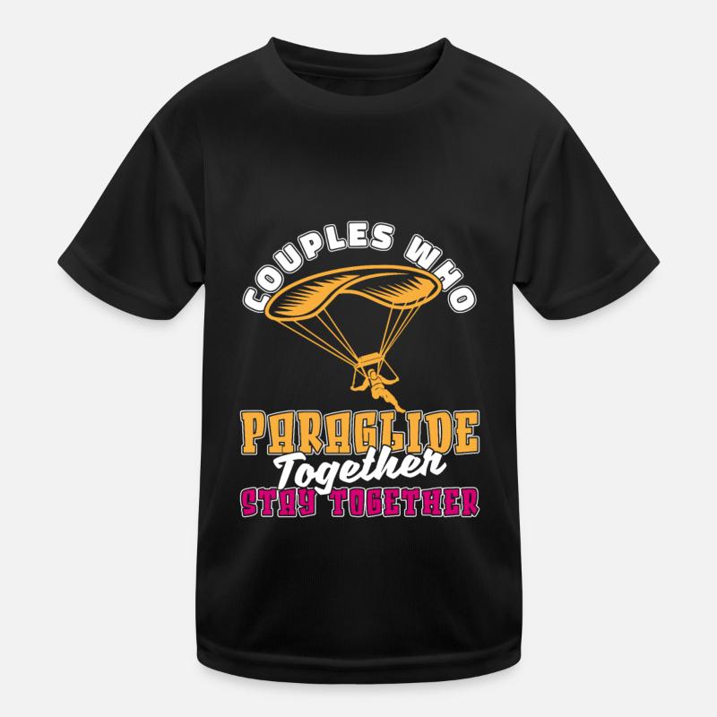 Paragleiter Paragleiten Paar Kinder Funktions-T-Shirt