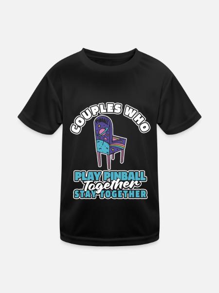 Pinball Pair - Kids Functional T-Shirt - black - Front