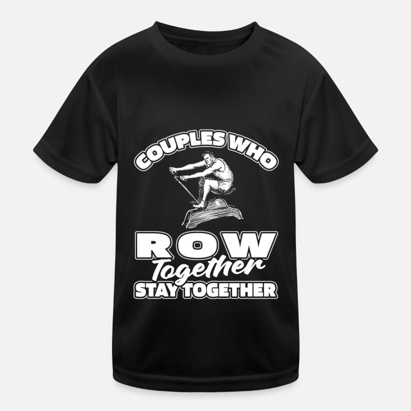 Rudern Ruderer Paar Kinder Funktions-T-Shirt
