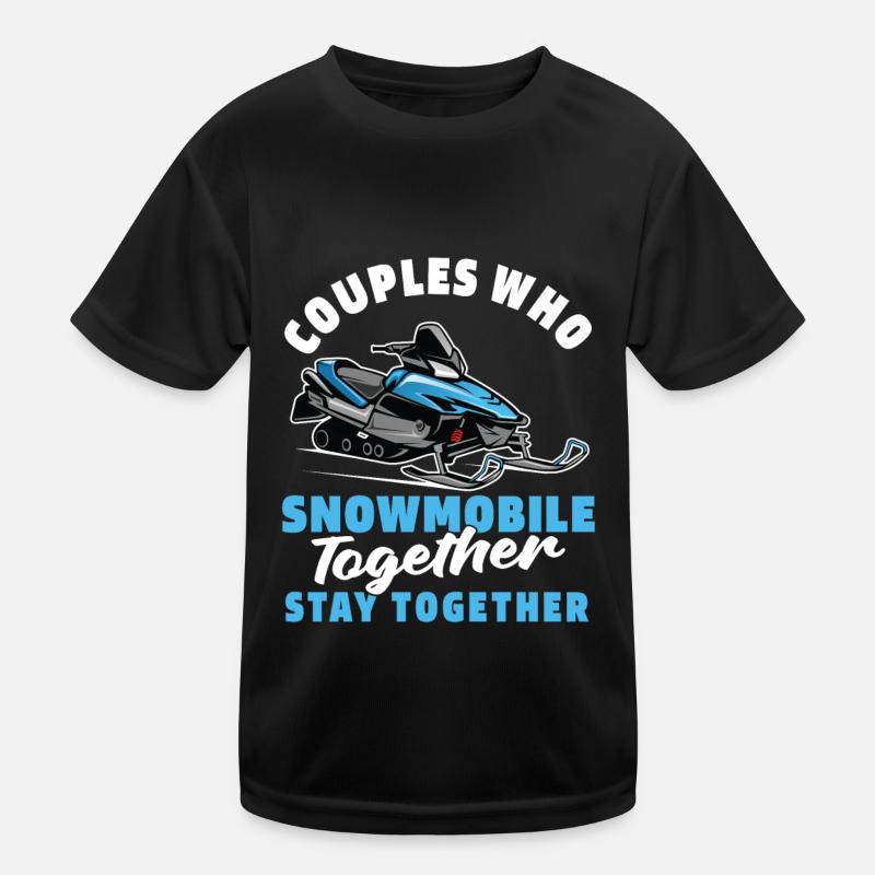 Snowmobile Snowmobile Pair Kids Functional T-Shirt
