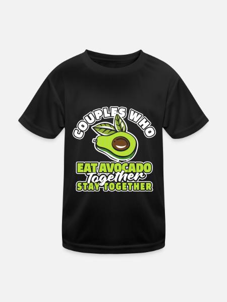 Avocado pair - Kids Functional T-Shirt - black - Front
