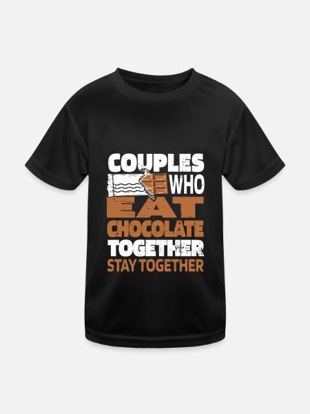 Paire de chocolat - T-shirt sport Enfant - noir - Devant