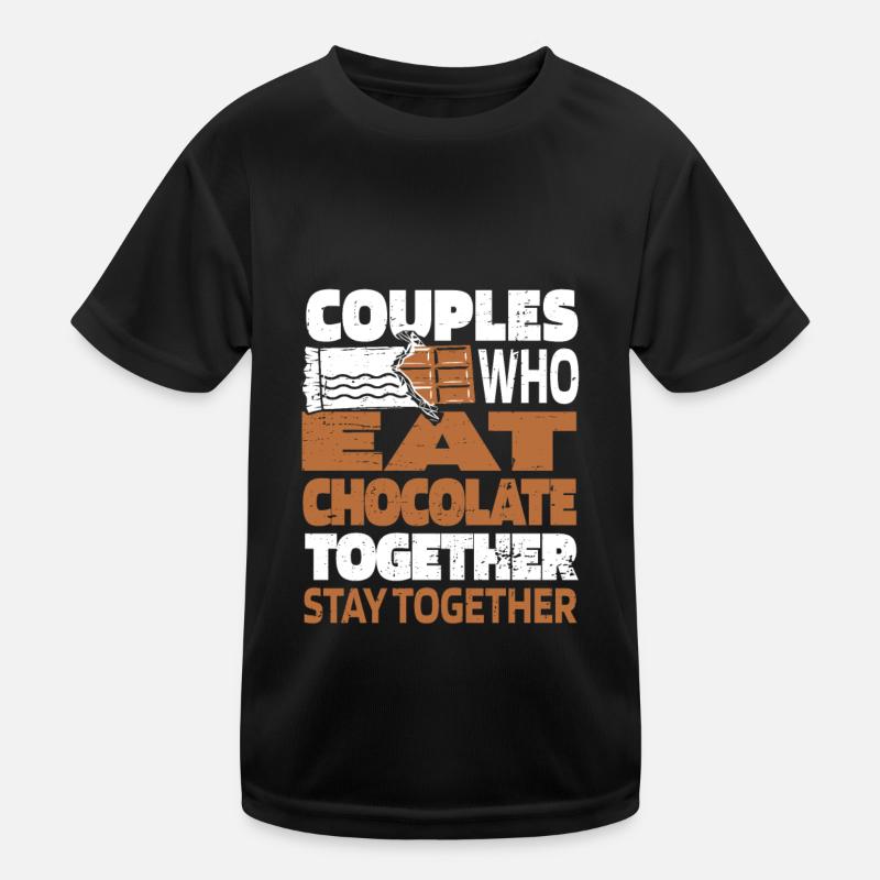 Schokolade Schoki Paar Kinder Funktions-T-Shirt