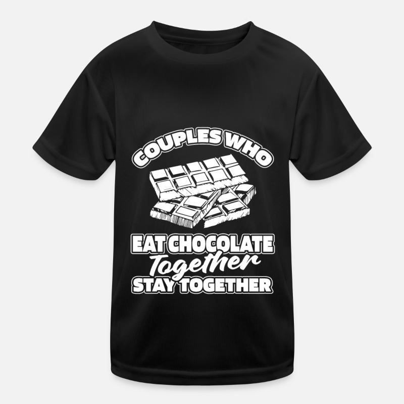 Schokolade Schoki Paar Kinder Funktions-T-Shirt