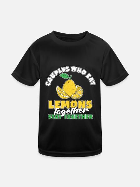 Lemon pair - Kids Functional T-Shirt - black - Front