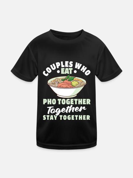 Paire de bols Pho - T-shirt sport Enfant - noir - Devant