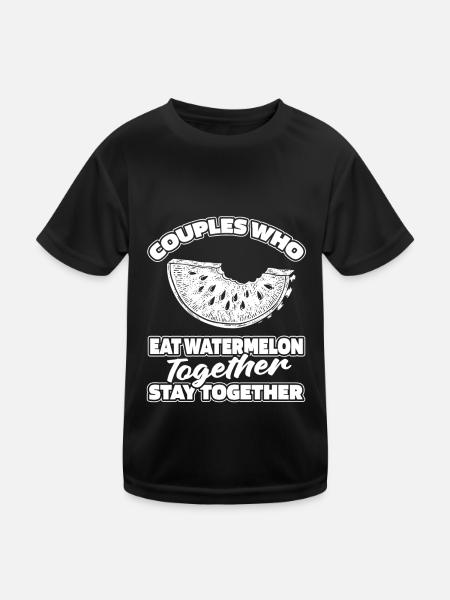 Watermelon Pair - Kids Functional T-Shirt - black - Front