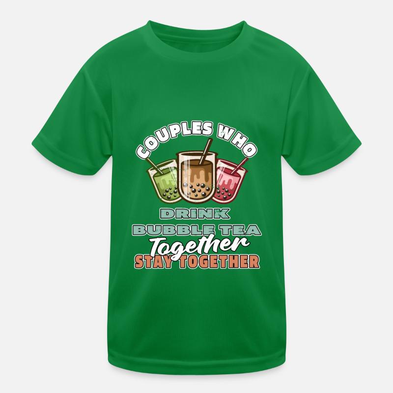 Bubble Tea Boba Pair Kids Functional T-Shirt