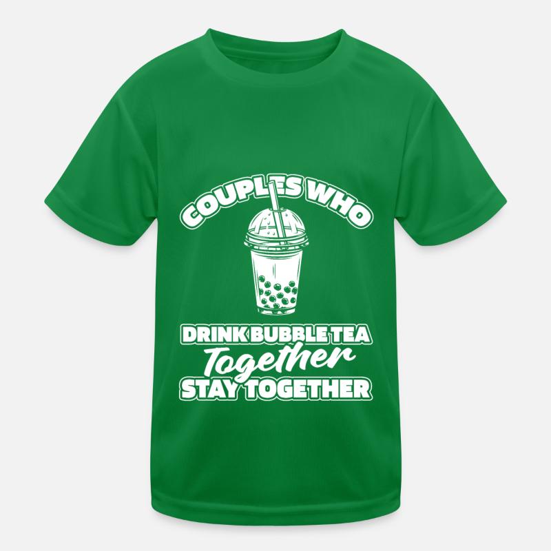 Bubble Tea Boba Pair Kids Functional T-Shirt