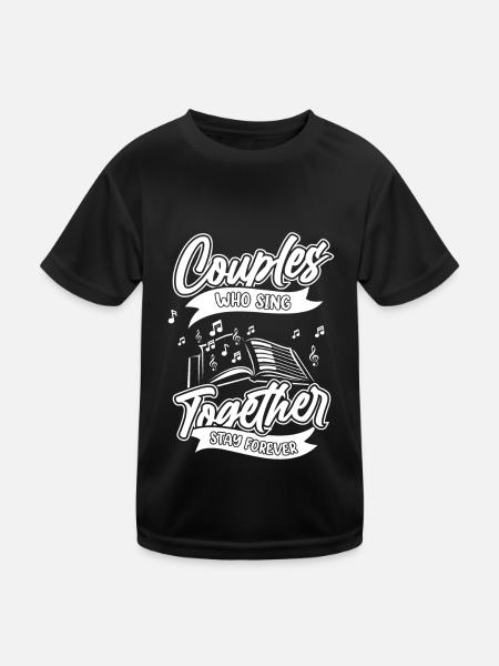 Couple de choristes - T-shirt sport Enfant - noir - Devant