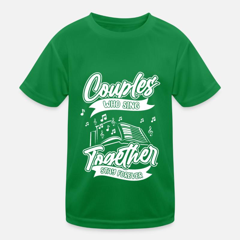 Choir singer couple Kids Functional T-Shirt