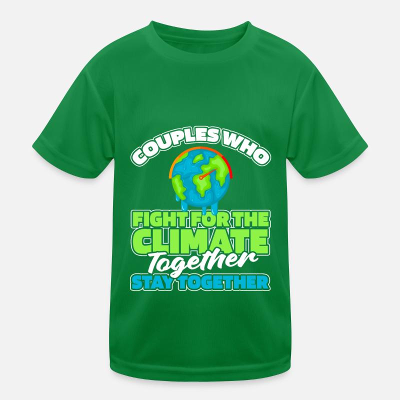 Klimawandel Schutz Paar Kinder Funktions-T-Shirt