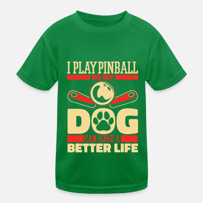 Pinball Dog Kids Functional T-Shirt