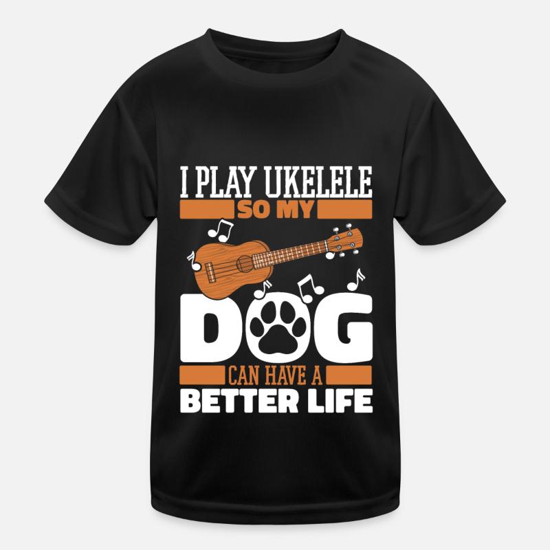 Ukulele Dog Kids Functional T-Shirt