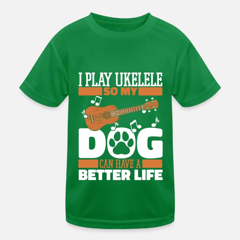 Ukulele Dog Kids Functional T-Shirt