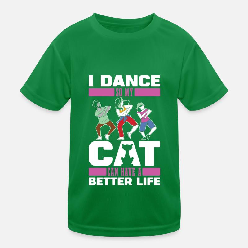 Dance teacher cat Kids Functional T-Shirt