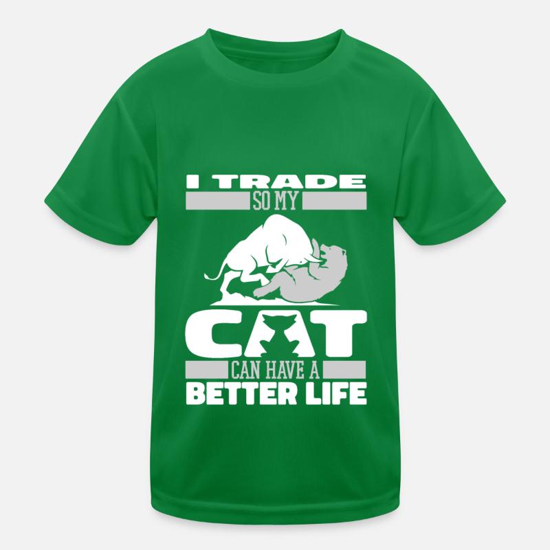 Day Trading Day Trader Katze Kinder Funktions-T-Shirt