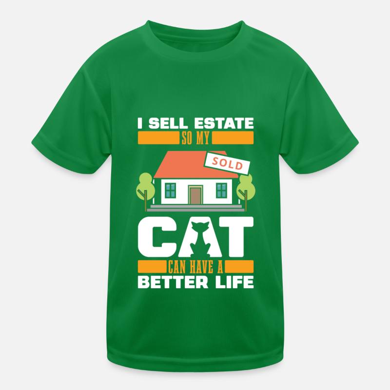 Agent immobilier Cat T-shirt sport Enfant