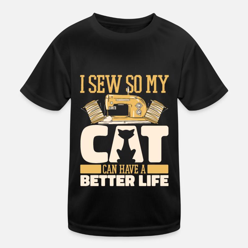 Machine à coudre Chat T-shirt sport Enfant