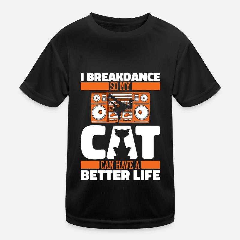 Breakdance Breakdancer Breakdance Chat T-shirt sport Enfant