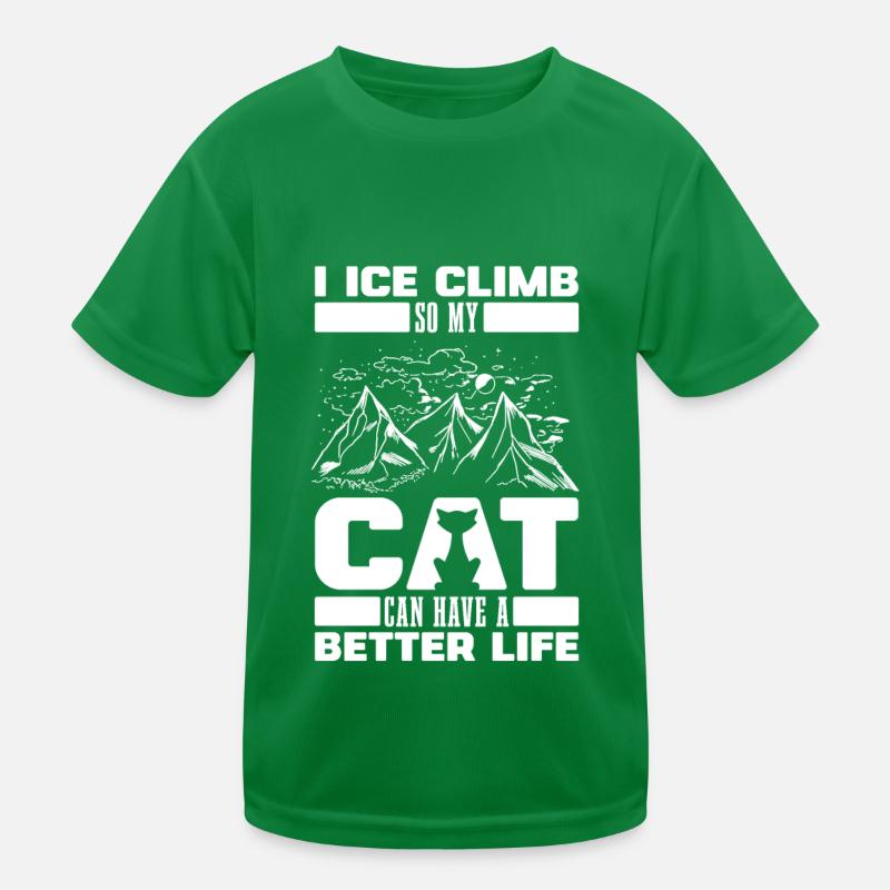 Chat grimpant sur glace T-shirt sport Enfant
