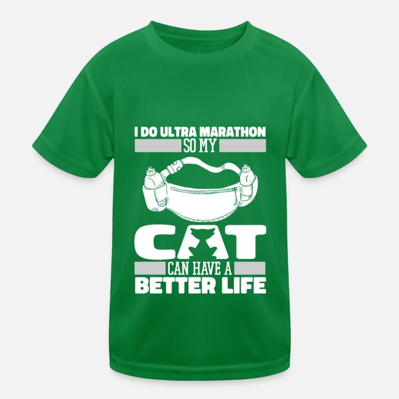 Ultramarathon Cat Kids Functional T-Shirt