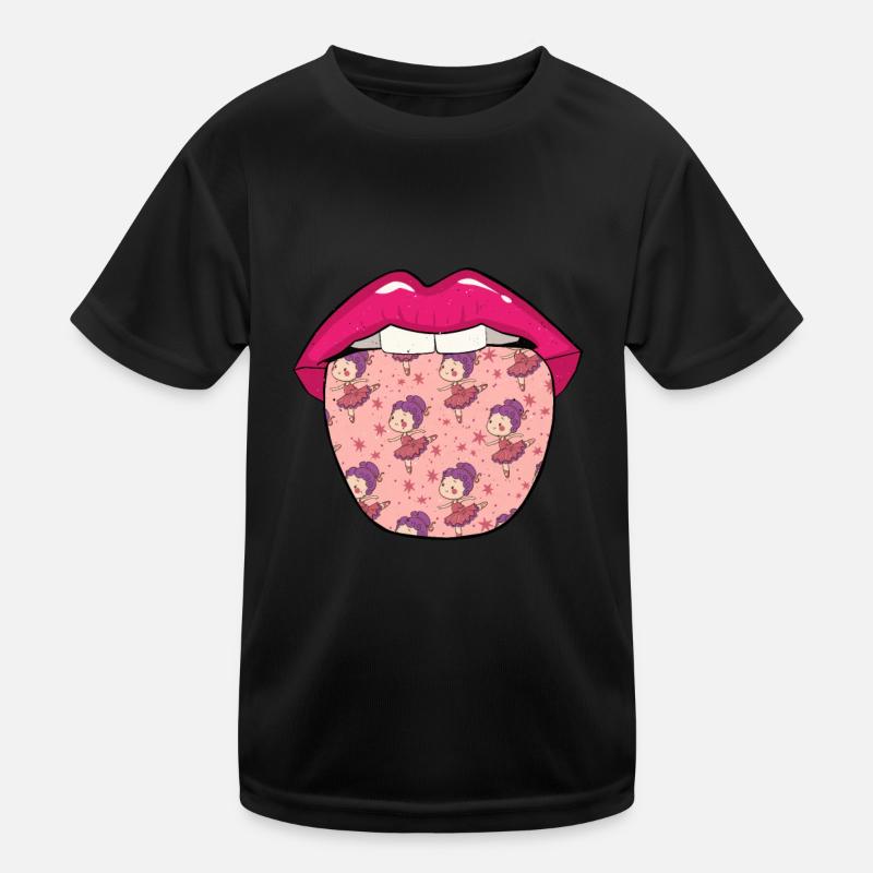 Ballet Balerina Lips Kids Functional T-Shirt