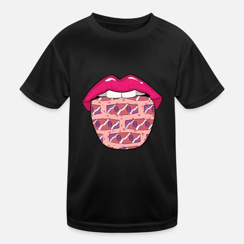 Wakeboard Wakeboarder Lippen Kinder Funktions-T-Shirt