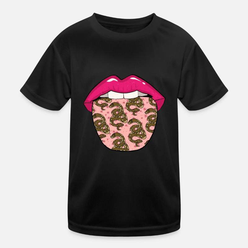Boa Constrictor Snake Lips Kids Functional T-Shirt