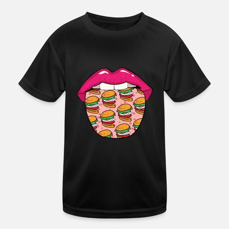 Burger Hamburger Zunge T-shirt sport Enfant
