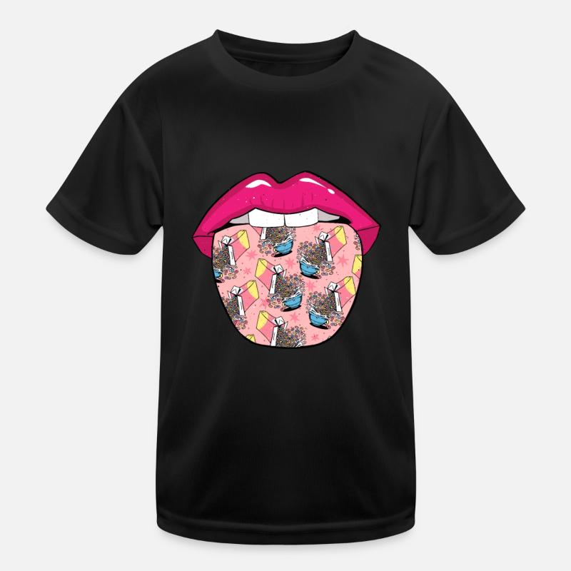 Breakfast Muesli Cereal Tongue Kids Functional T-Shirt
