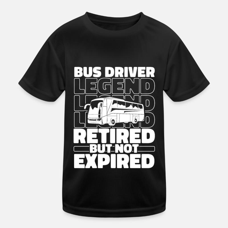 Bus Bus Retired Bus Driver Kids Functional T-Shirt