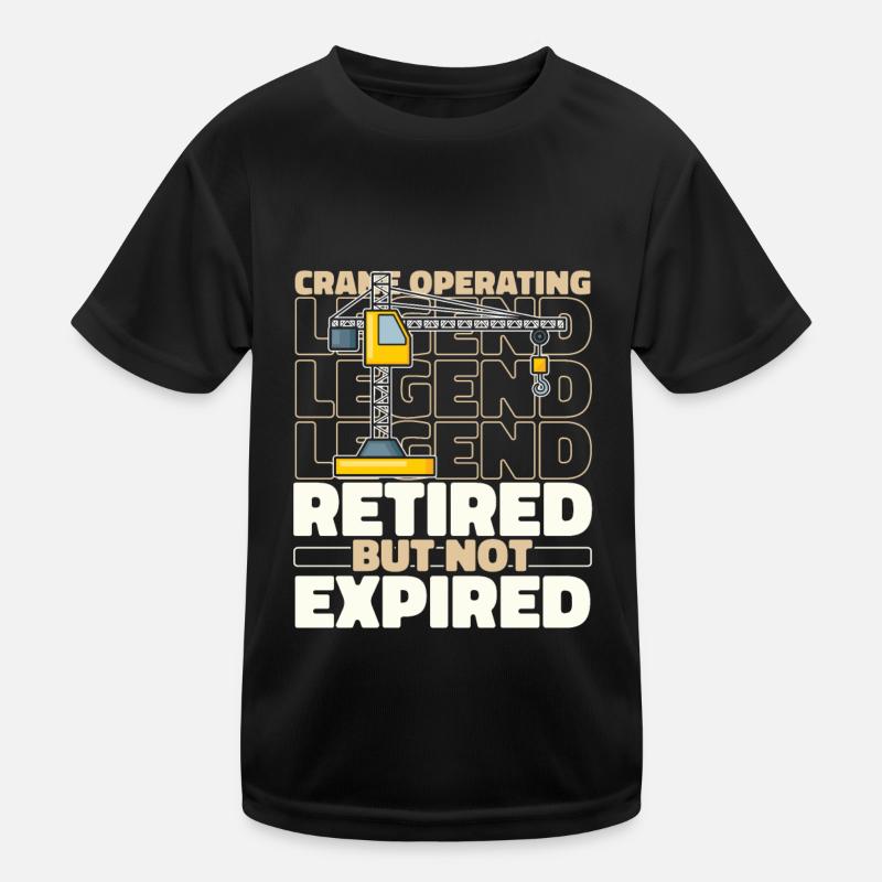 Crane driver Retired crane operator Kids Functional T-Shirt
