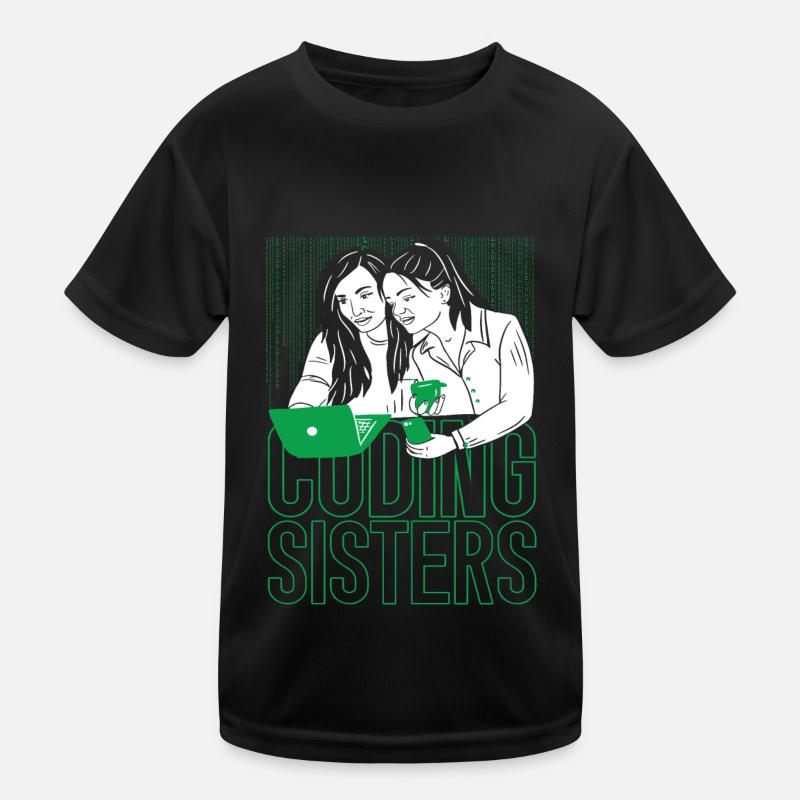 Developer Coder Programmer Sisters Kids Functional T-Shirt