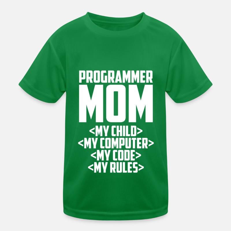 Developer Coder Programmer Mama Kids Functional T-Shirt