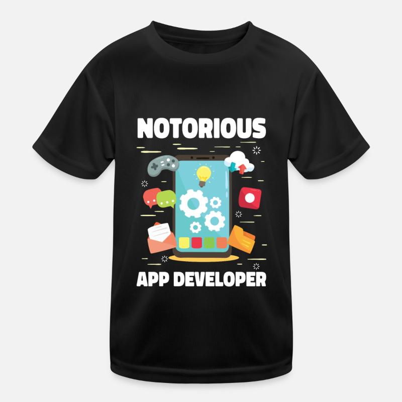 Développeur Coder Programmer App T-shirt sport Enfant