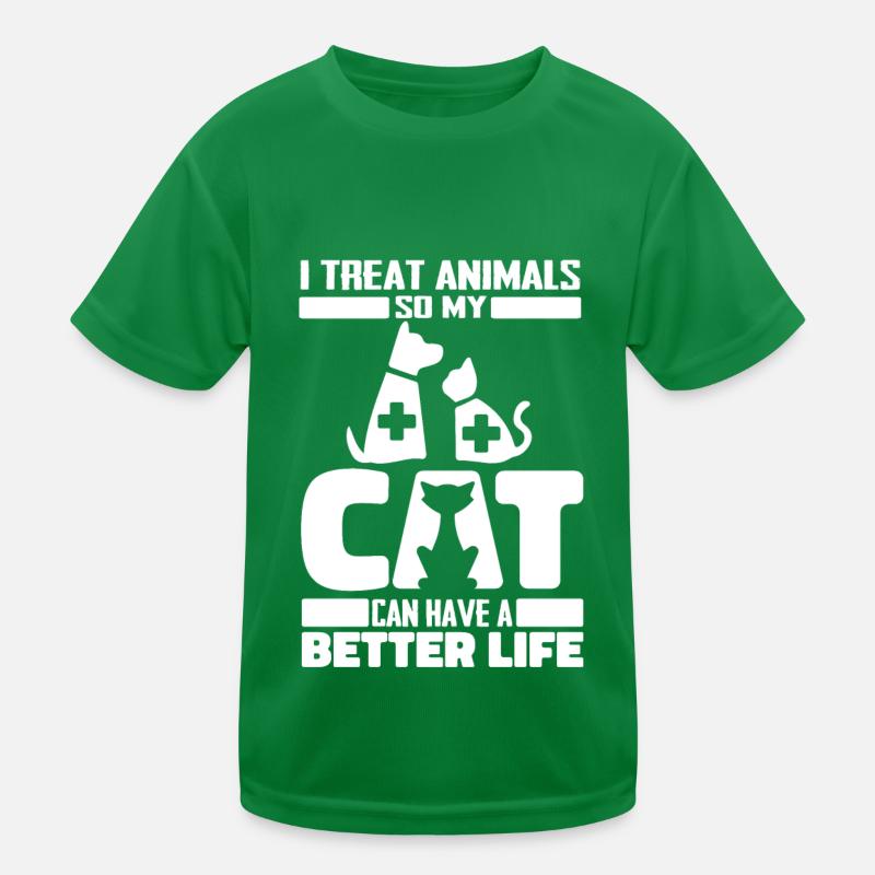 Veterinarian Veterinary Cat Kids Functional T-Shirt