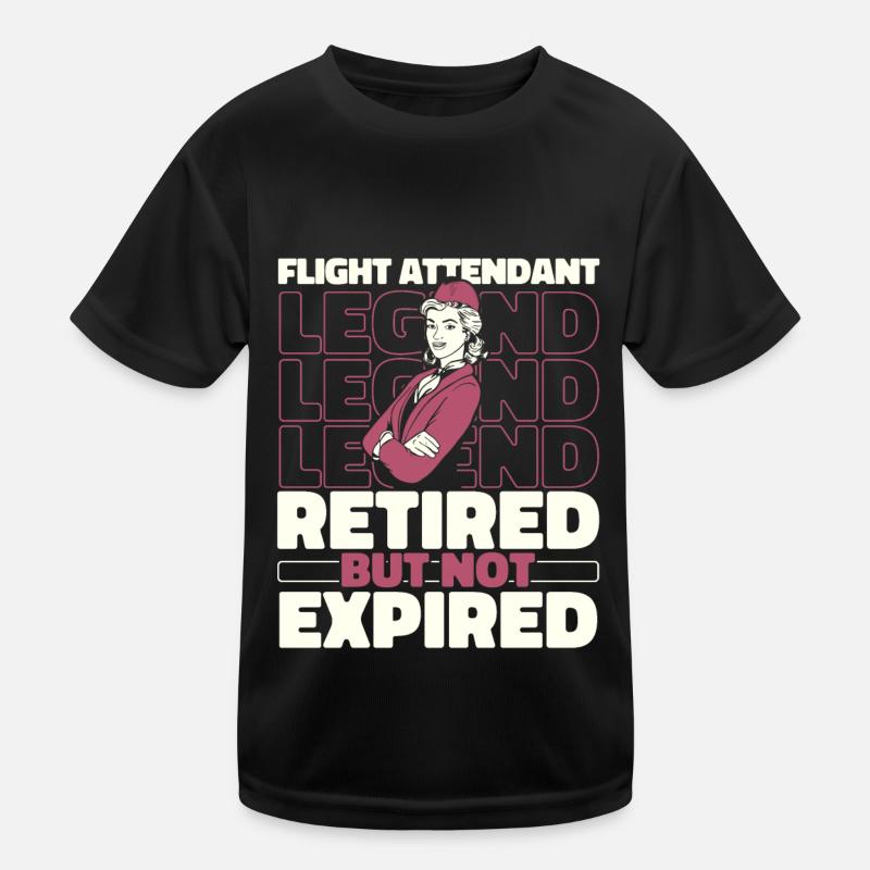 Retired flight attendant stewardess Kids Functional T-Shirt