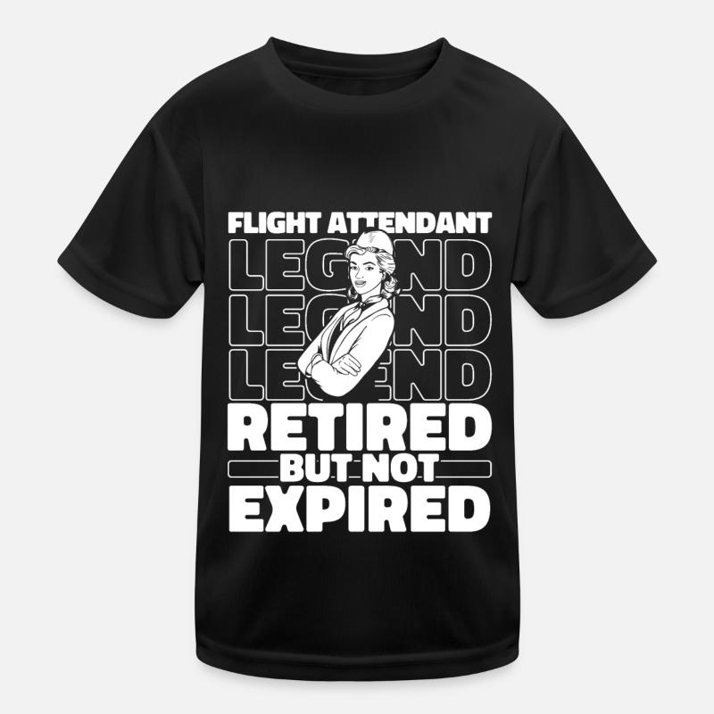 Retired flight attendant stewardess Kids Functional T-Shirt