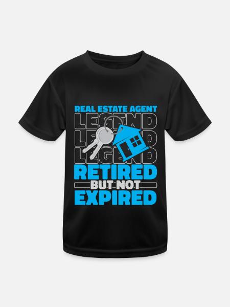Retired Real Estate Agent - Kids Functional T-Shirt - black - Front