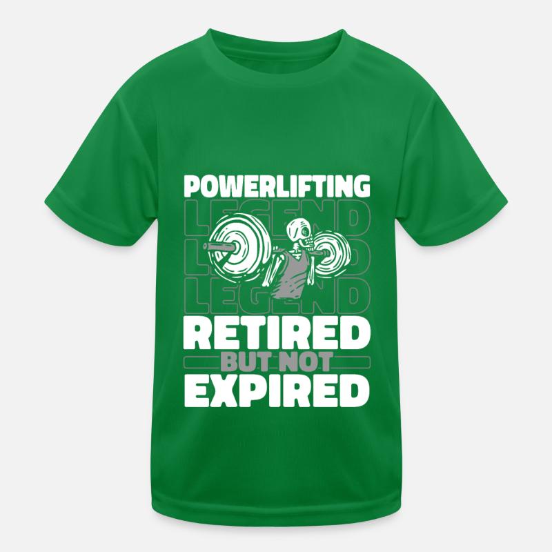 Powerlifting Powerlifter in retirement Kids Functional T-Shirt
