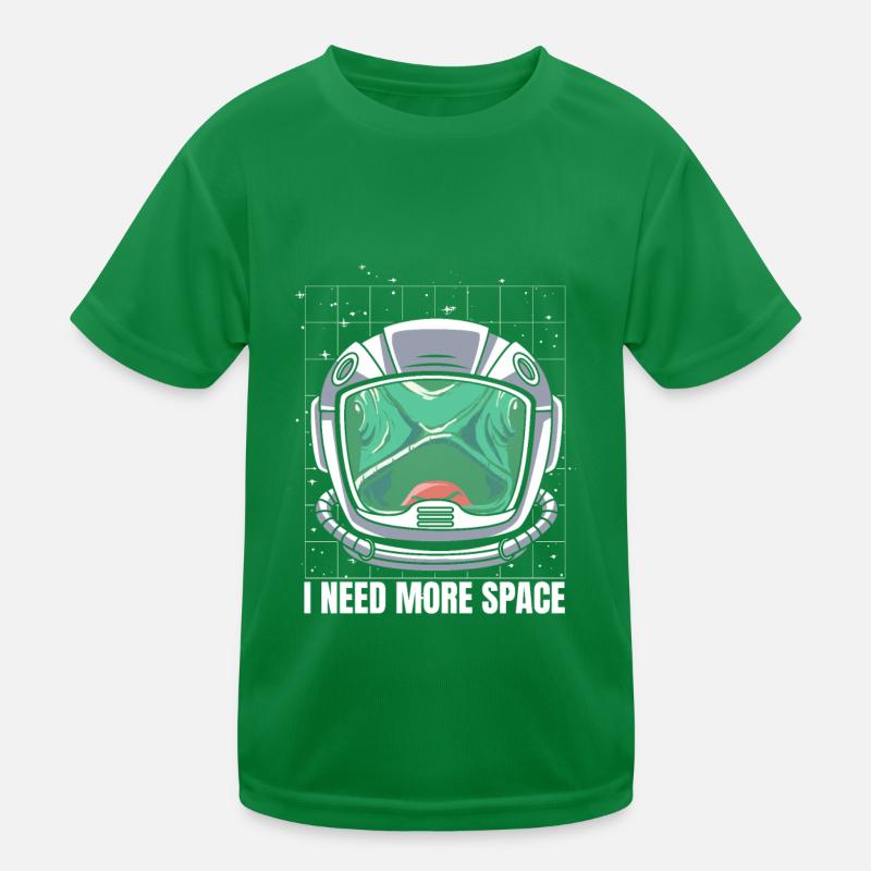 Gecko Eidechse Astronaut I Need More Space Kinder Funktions-T-Shirt