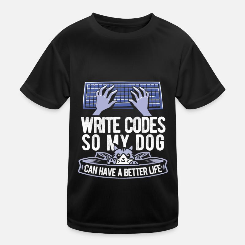 Entwickler Coder Programmierer Katze Kinder Funktions-T-Shirt