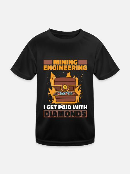 Engineer Lustig Mining Engineer - Kids Functional T-Shirt - black - Front