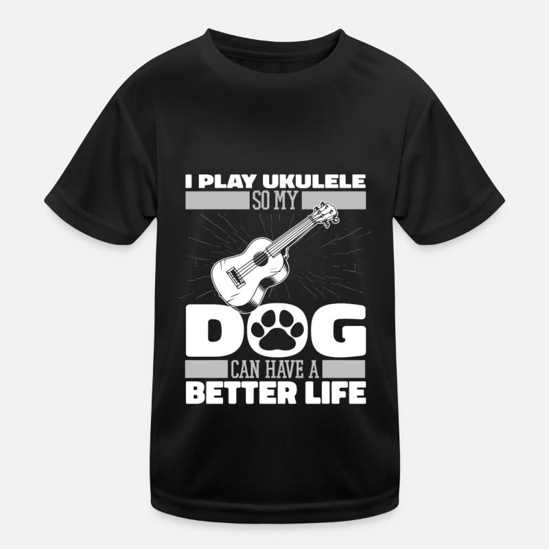 Ukulele Dog Kids Functional T-Shirt