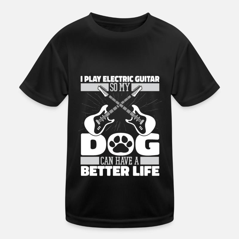 E Guitar Electric Guitar Dog Kids Functional T-Shirt