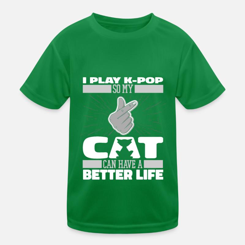 K Pop Kpop Chat Pop Coréen T-shirt sport Enfant