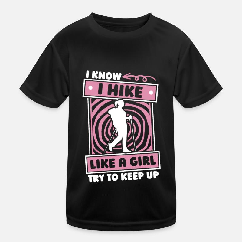 Wandern Wanderer Mädchen Kinder Funktions-T-Shirt