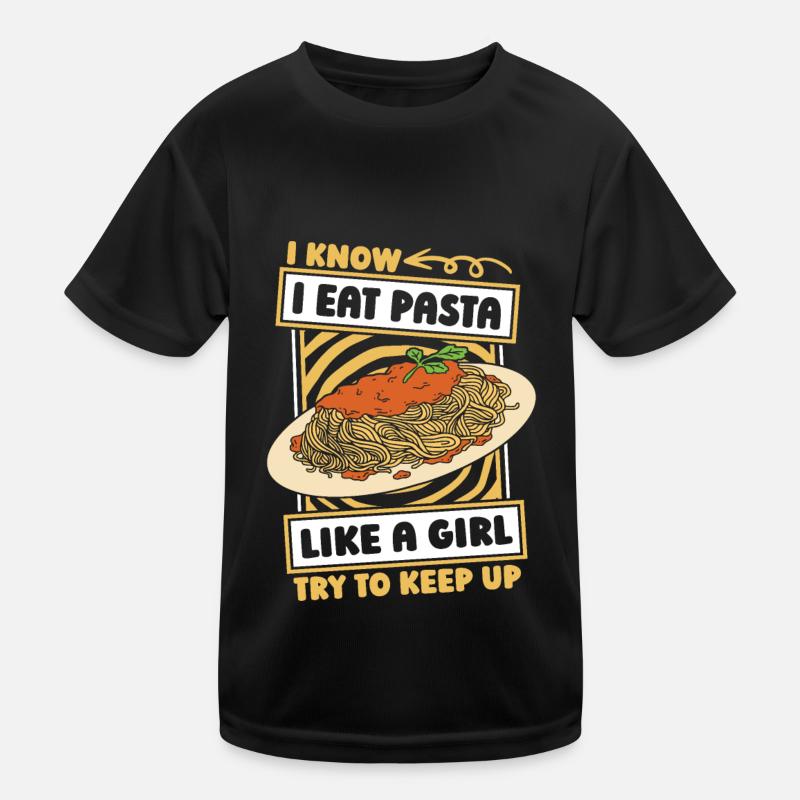 Pasta Mädchen Kinder Funktions-T-Shirt