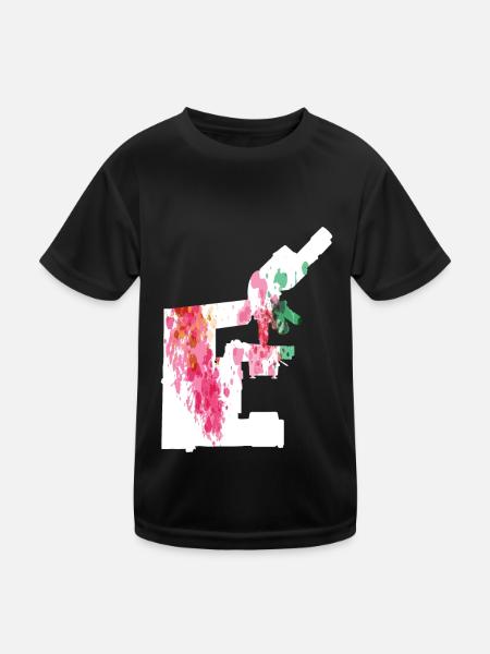 Biology Biologist Microscope - Kids Functional T-Shirt - black - Front